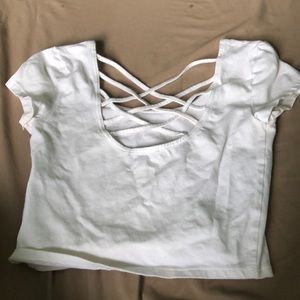 White crop top